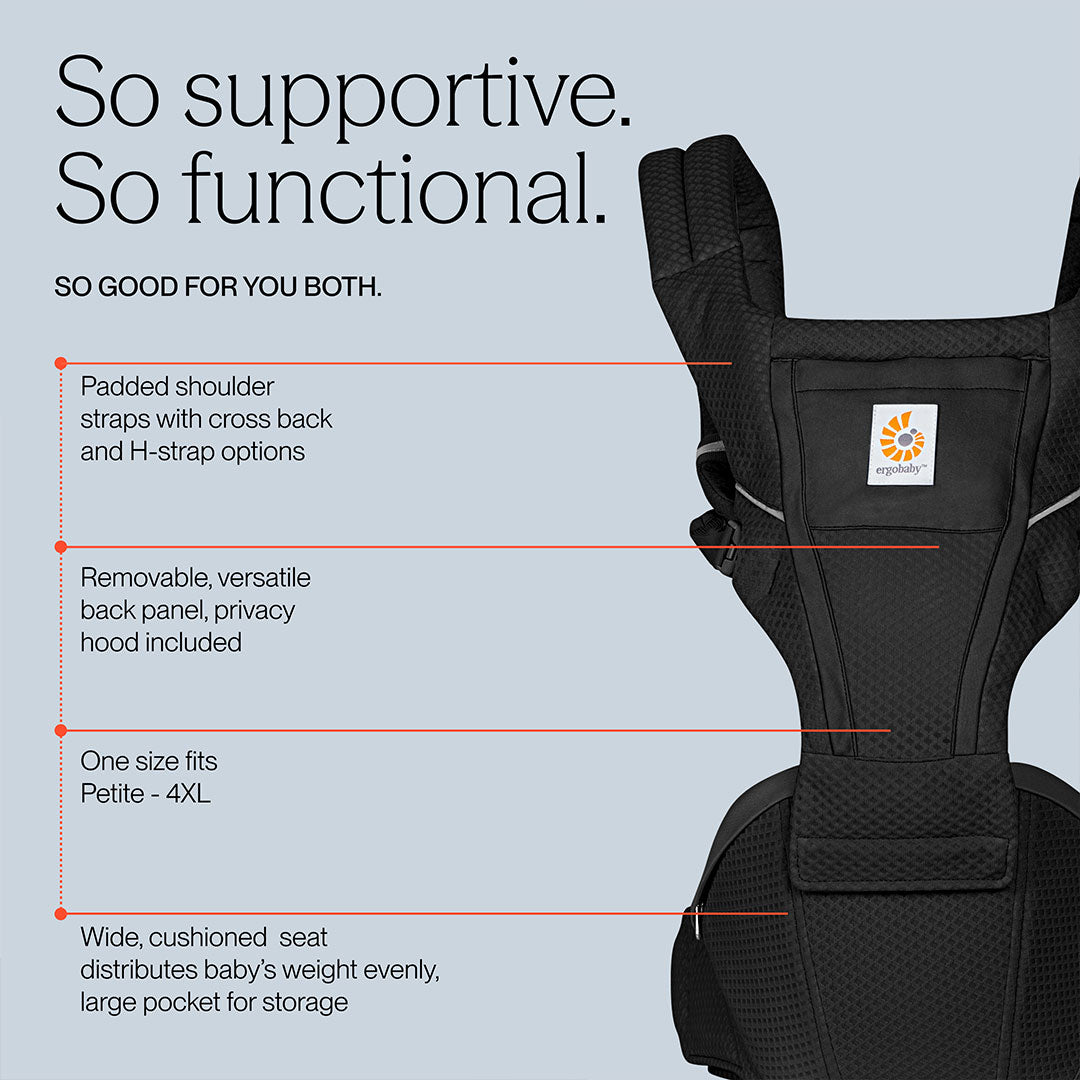 Ergobaby Alta Hip Seat - Onyx Black