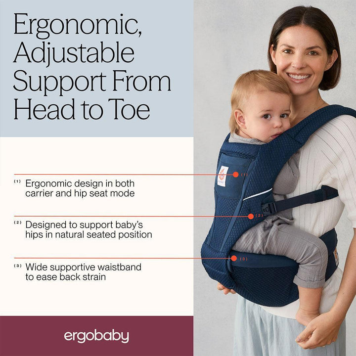 Ergobaby Alta Hip Seat - Midnight Blue-Baby Carriers-Midnight Blue- | Natural Baby Shower