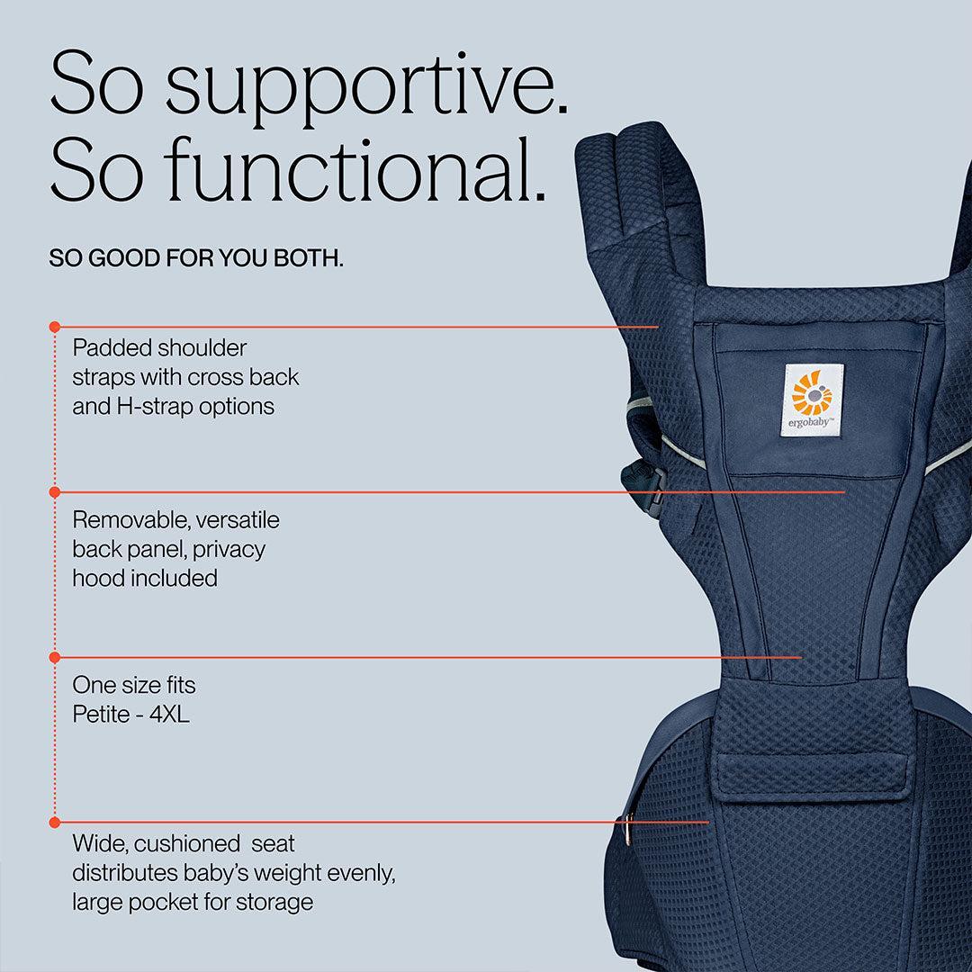 Ergobaby Alta Hip Seat - Midnight Blue-Baby Carriers-Midnight Blue- | Natural Baby Shower