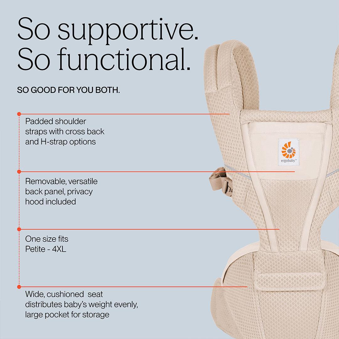 Ergobaby Alta Hip Seat - Natural Beige-Baby Carriers-Natural Beige- | Natural Baby Shower