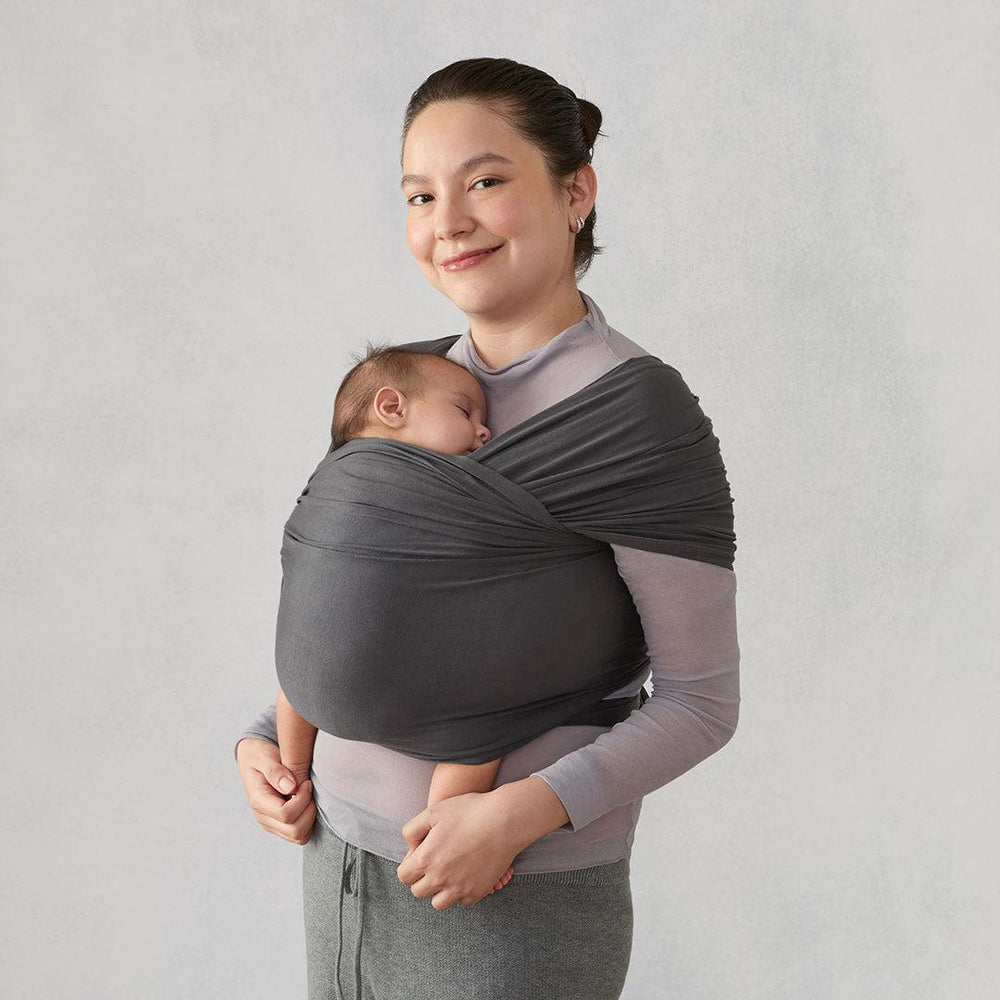 Ergobaby Aura Baby Wrap - Soft Black-Baby Carriers-Soft Black- | Natural Baby Shower