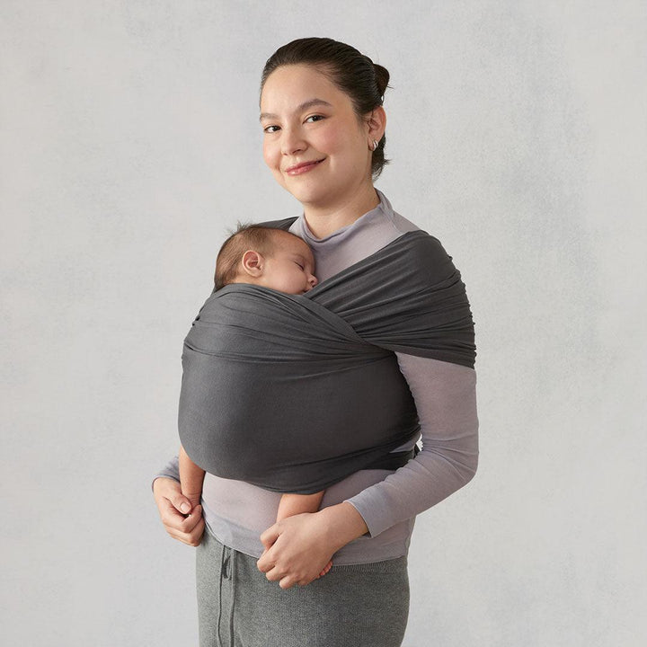 Ergobaby Aura Baby Wrap - Soft Black-Baby Carriers-Soft Black- | Natural Baby Shower