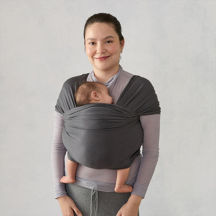 Ergobaby Aura Baby Wrap - Soft Black-Baby Carriers-Soft Black- | Natural Baby Shower