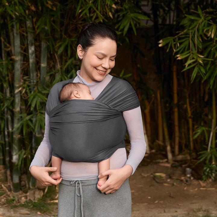 Ergobaby Aura Baby Wrap - Soft Black-Baby Carriers-Soft Black- | Natural Baby Shower