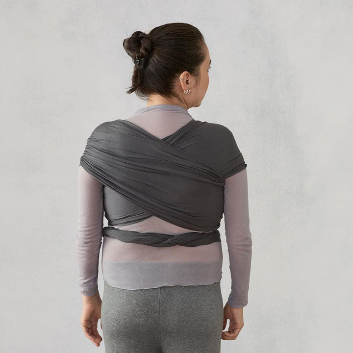 Ergobaby Aura Baby Wrap - Soft Black-Baby Carriers-Soft Black- | Natural Baby Shower