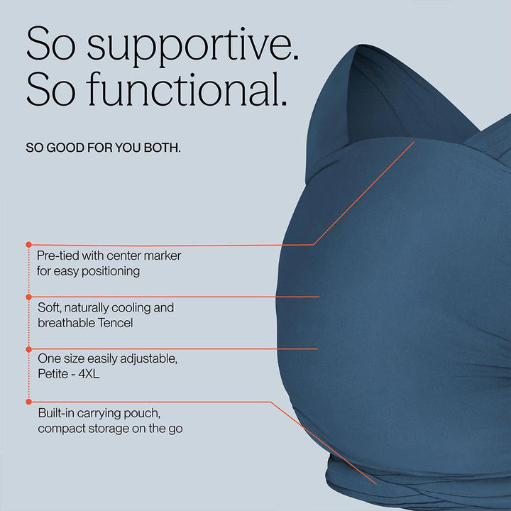 Ergobaby Aura Baby Wrap - Twilight Navy-Baby Carriers-Twilight Navy- | Natural Baby Shower