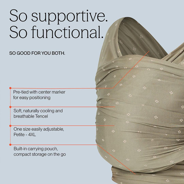 Ergobaby Aura Wrap Sustainable Knit - Olive Diamonds-Baby Carriers-Olive Diamonds-One Size | Natural Baby Shower