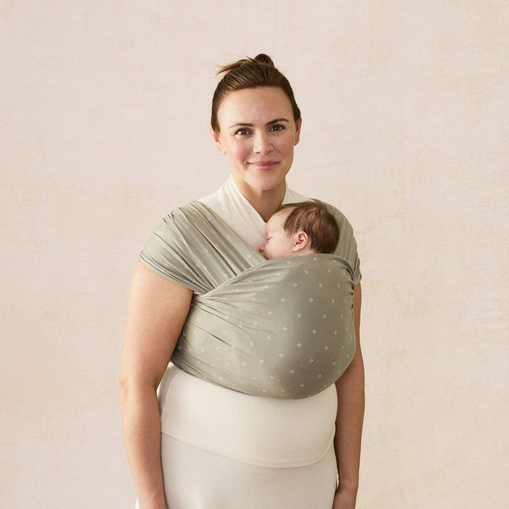 Ergobaby Aura Wrap Sustainable Knit - Olive Diamonds-Baby Carriers-Olive Diamonds-One Size | Natural Baby Shower
