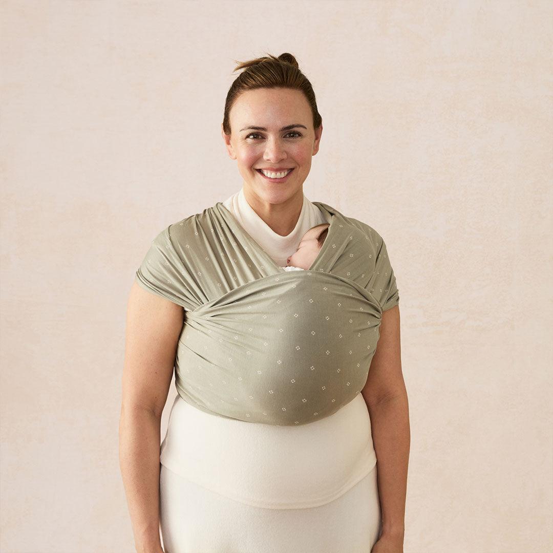 Ergobaby Aura Wrap Sustainable Knit - Olive Diamonds-Baby Carriers-Olive Diamonds-One Size | Natural Baby Shower
