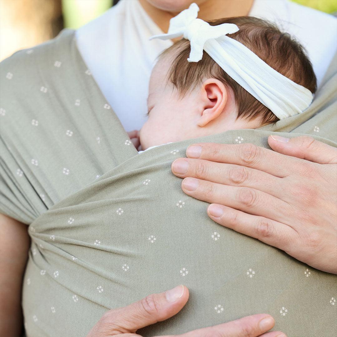 Ergobaby Aura Wrap Sustainable Knit - Olive Diamonds-Baby Carriers-Olive Diamonds-One Size | Natural Baby Shower