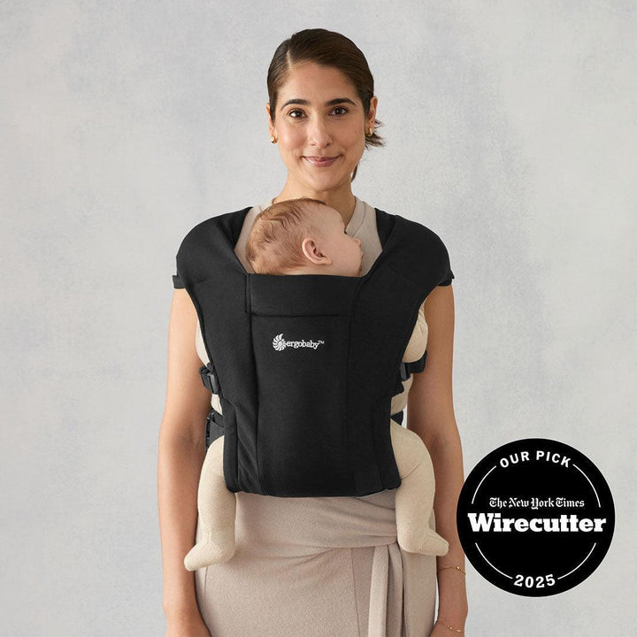 Ergobaby Embrace Newborn Carrier - Pure Black-Baby Carriers- | Natural Baby Shower
