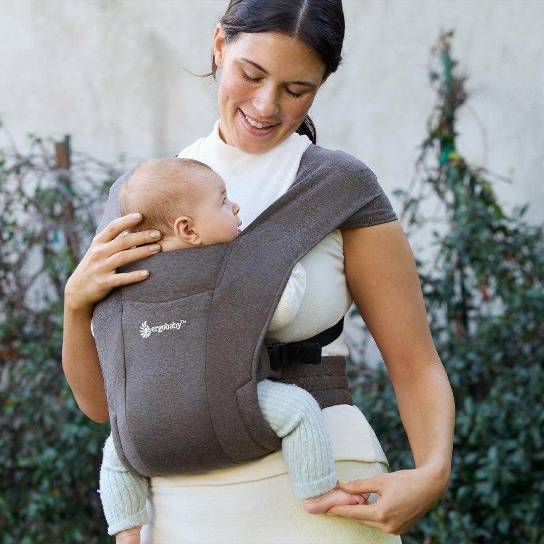 Ergobaby Embrace Newborn Carrier - Heather Grey-Baby Carriers- | Natural Baby Shower