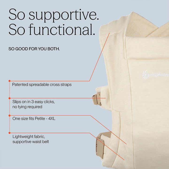 Ergobaby Embrace Newborn Carrier - Cream-Baby Carriers-Cream- | Natural Baby Shower