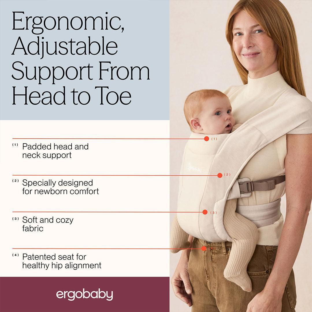 Ergobaby Embrace Newborn Carrier - Cream-Baby Carriers-Cream- | Natural Baby Shower