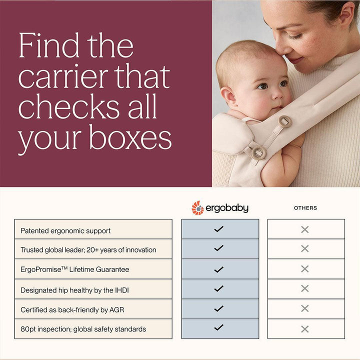 Ergobaby Embrace Newborn Carrier - Cream-Baby Carriers-Cream- | Natural Baby Shower