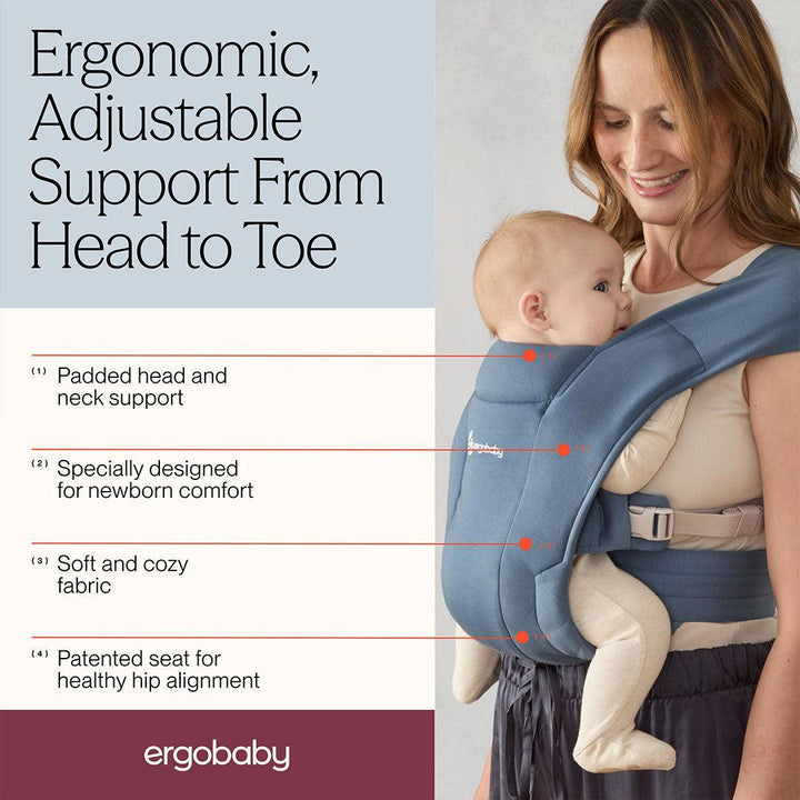 Ergobaby Embrace Newborn Carrier - Oxford Blue-Baby Carriers- | Natural Baby Shower