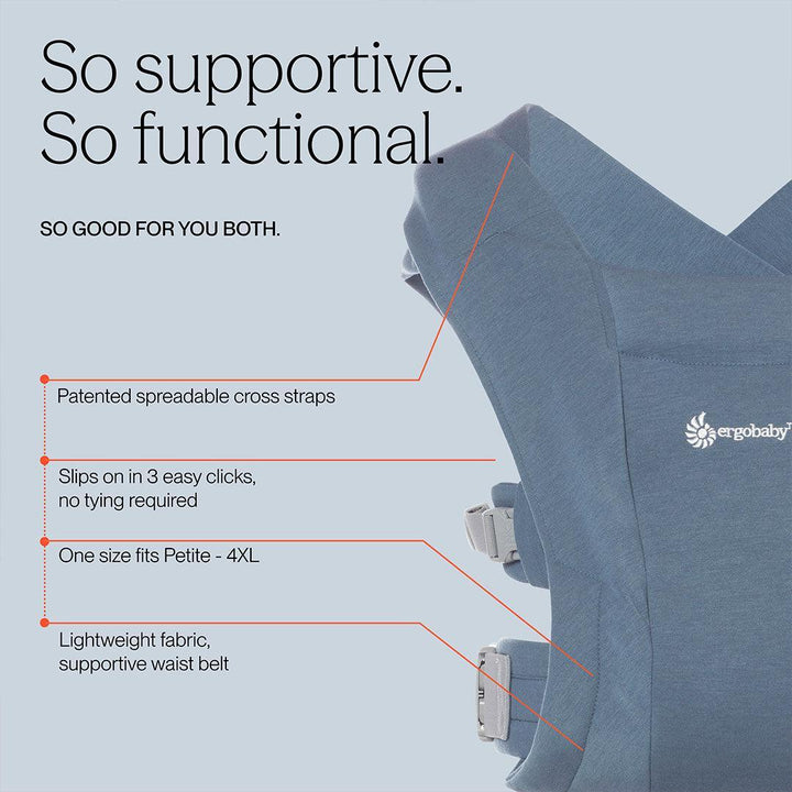 Ergobaby Embrace Newborn Carrier - Oxford Blue-Baby Carriers- | Natural Baby Shower
