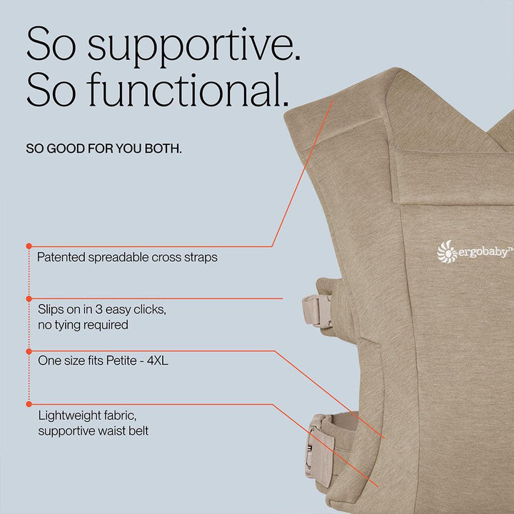 Ergobaby Embrace Newborn Carrier - Soft Olive-Baby Carriers-Embrace Soft- | Natural Baby Shower