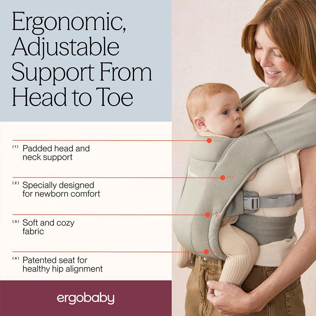 Ergobaby Embrace Newborn Carrier - Soft Olive-Baby Carriers-Embrace Soft- | Natural Baby Shower