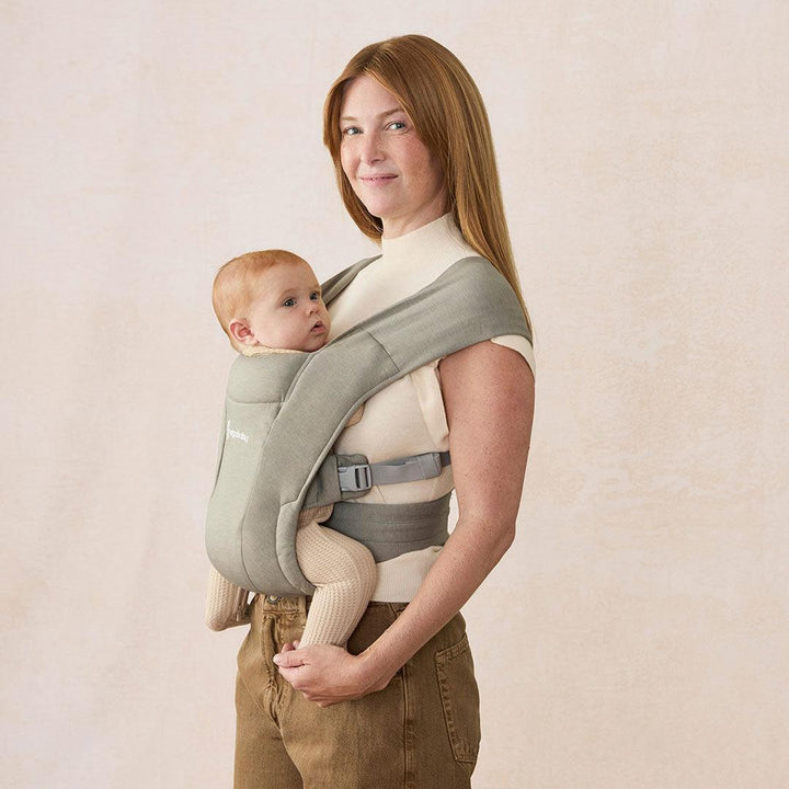 Ergobaby Embrace Newborn Carrier - Soft Olive-Baby Carriers-Embrace Soft- | Natural Baby Shower