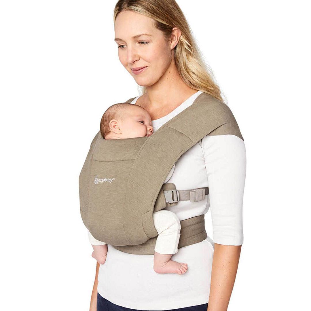 Ergobaby Embrace Soft And Snug Newborn Carrier - Soft Olive-Baby Carriers-Embrace Soft- | Natural Baby Shower