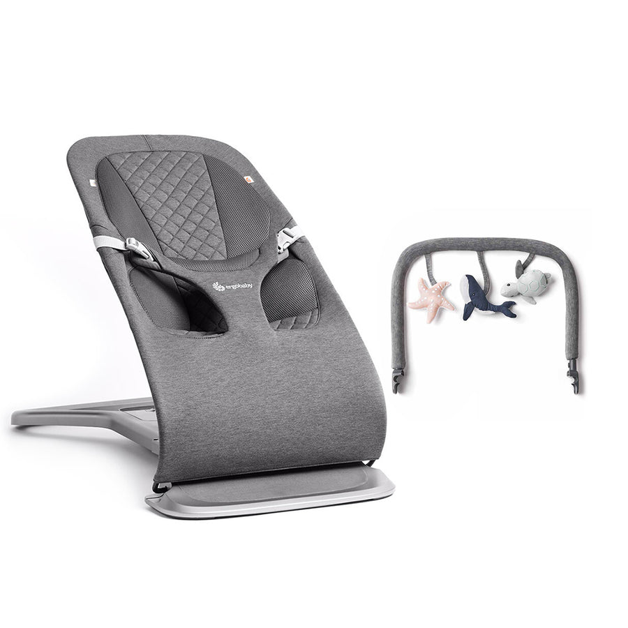 Ergobaby Evolve Baby Bouncer - Charcoal Grey-Baby Bouncers-Charcoal Grey- | Natural Baby Shower