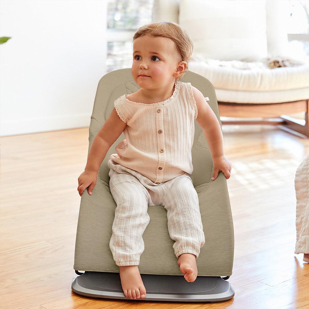 Ergobaby Evolve Baby Bouncer - Soft Olive-Baby Bouncers-No Bouncer Toy- | Natural Baby Shower