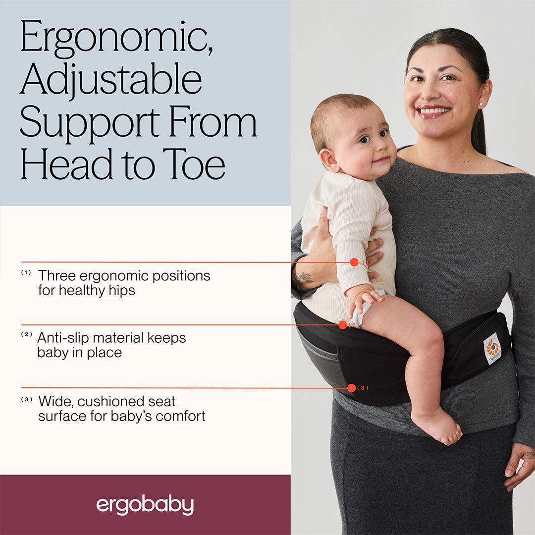 Ergobaby Lift Hip Seat - Onyx Black-Baby Carriers-Onyx Black- | Natural Baby Shower