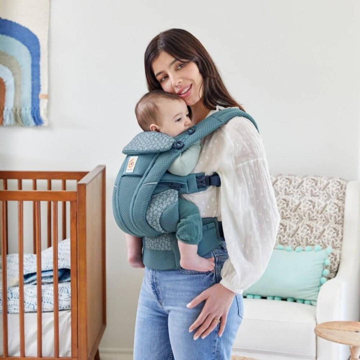 Ergobaby Omni Breeze Baby Carrier - Twilight Blue Daisies-Baby Carriers-Twilight Blue Daisies-Newborn to Toddler | Natural Baby Shower