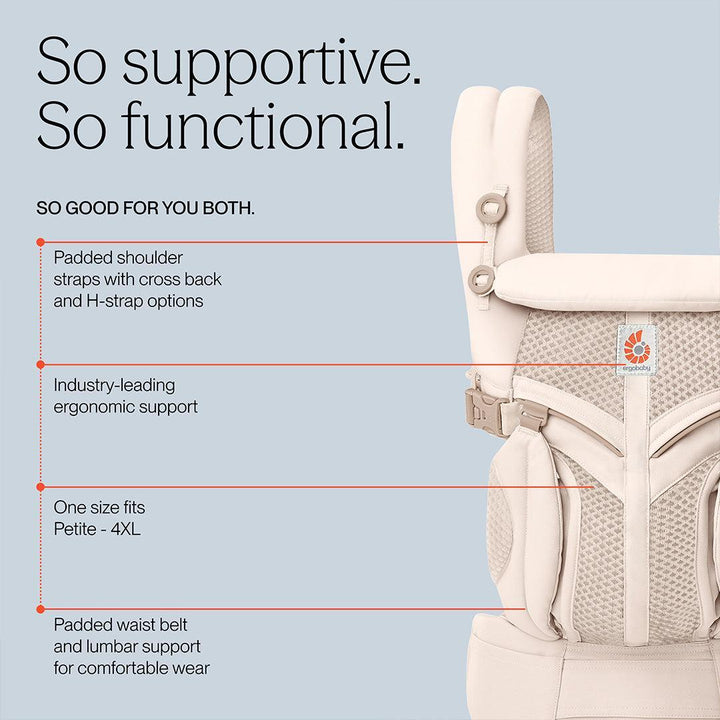 Ergobaby Omni Classic Mesh Baby Carrier - Natural Beige-Baby Carriers-Natural Beige-One Size | Natural Baby Shower