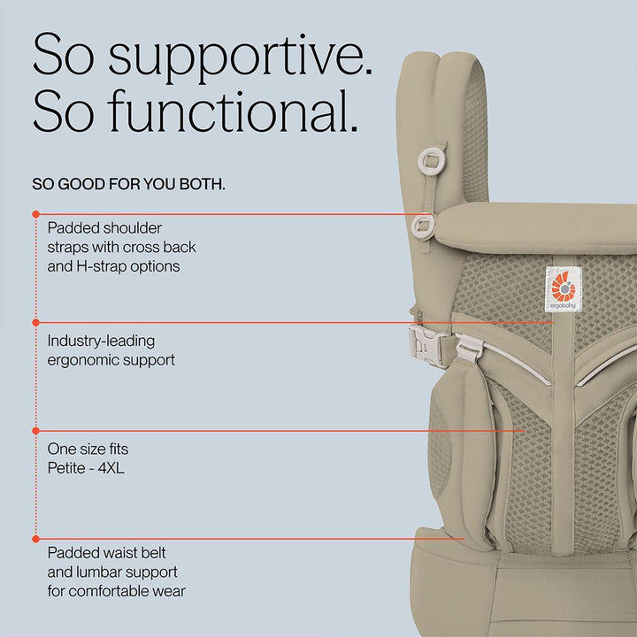 Ergobaby Omni Classic Mesh Baby Carrier - Soft Olive-Baby Carriers-Soft Olive-One Size | Natural Baby Shower
