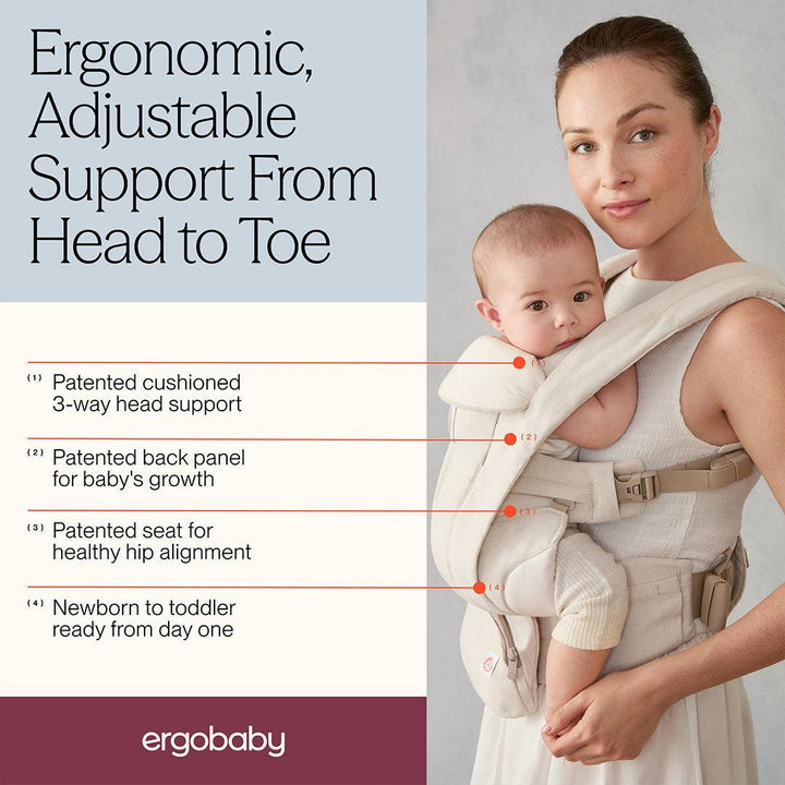 Ergobaby Omni Deluxe Baby Carrier - Natural Linen-Baby Carriers-Natural Linen- | Natural Baby Shower