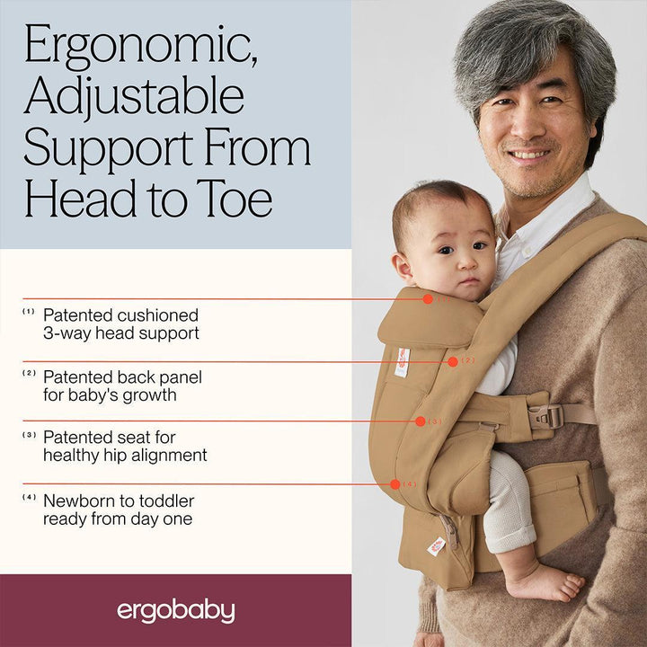 Ergobaby Omni Deluxe Cotton - Camel-Baby Carriers-Camel- | Natural Baby Shower