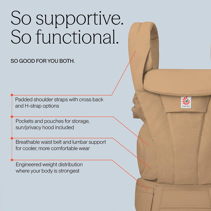 Ergobaby Omni Deluxe Cotton - Camel-Baby Carriers-Camel- | Natural Baby Shower