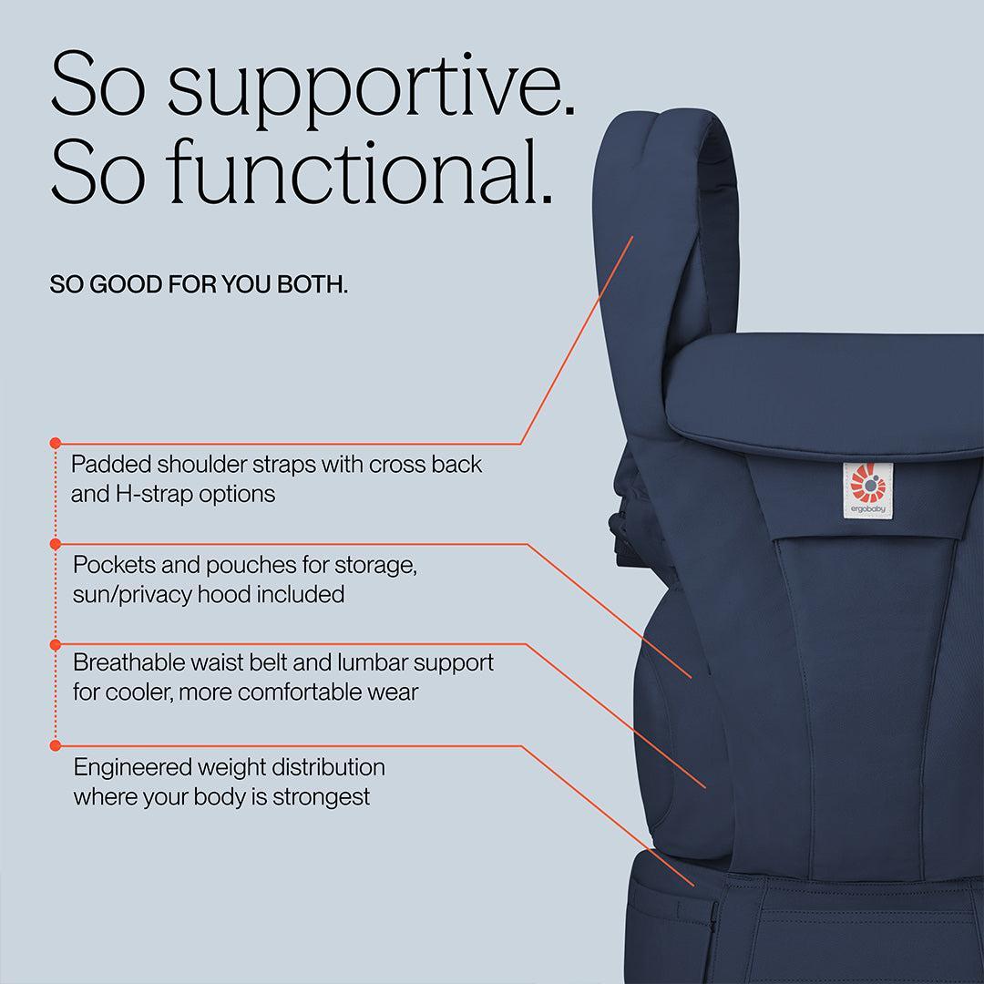 Ergobaby Omni Deluxe Cotton - Midnight Blue-Baby Carriers-Midnight Blue- | Natural Baby Shower