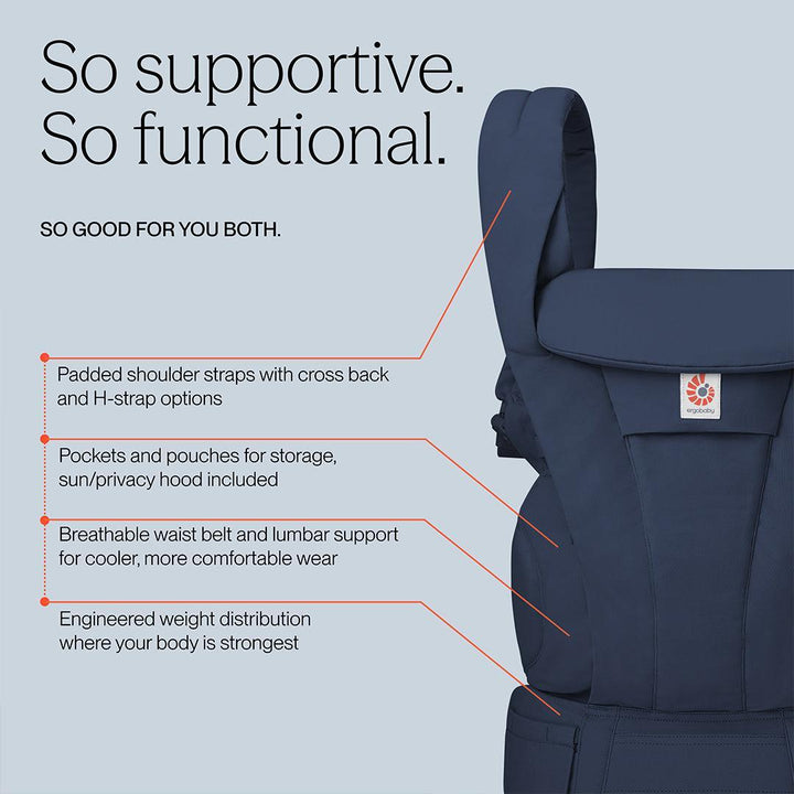 Ergobaby Omni Deluxe Cotton - Midnight Blue-Baby Carriers-Midnight Blue- | Natural Baby Shower