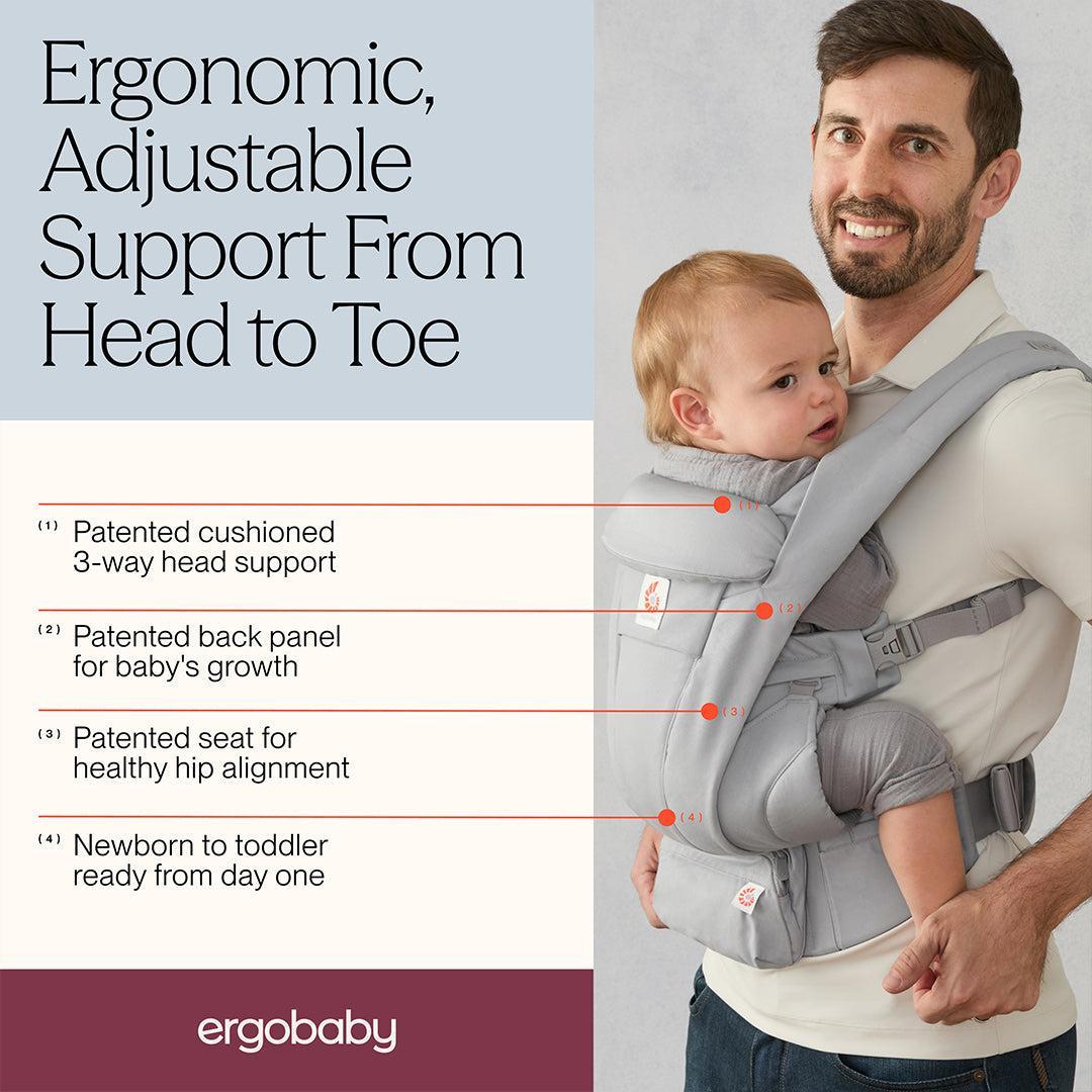 Ergobaby Omni Deluxe Cotton - Pearl Grey-Baby Carriers-Pearl Grey- | Natural Baby Shower