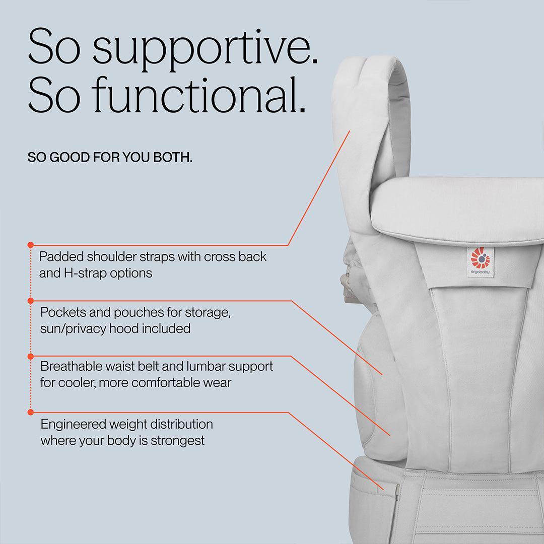 Ergobaby Omni Deluxe Cotton - Pearl Grey-Baby Carriers-Pearl Grey- | Natural Baby Shower