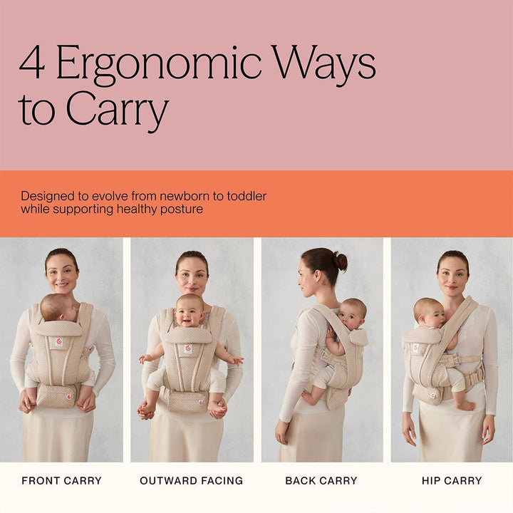 Ergobaby Omni Deluxe Mesh - Graphite Grey-Baby Carriers-Graphite Grey- | Natural Baby Shower