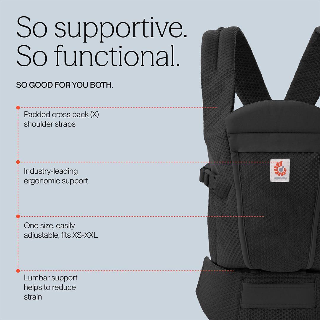 Ergobaby Omni Lite Mesh Carrier - Onyx Black-Baby Carriers-Onyx Black- | Natural Baby Shower