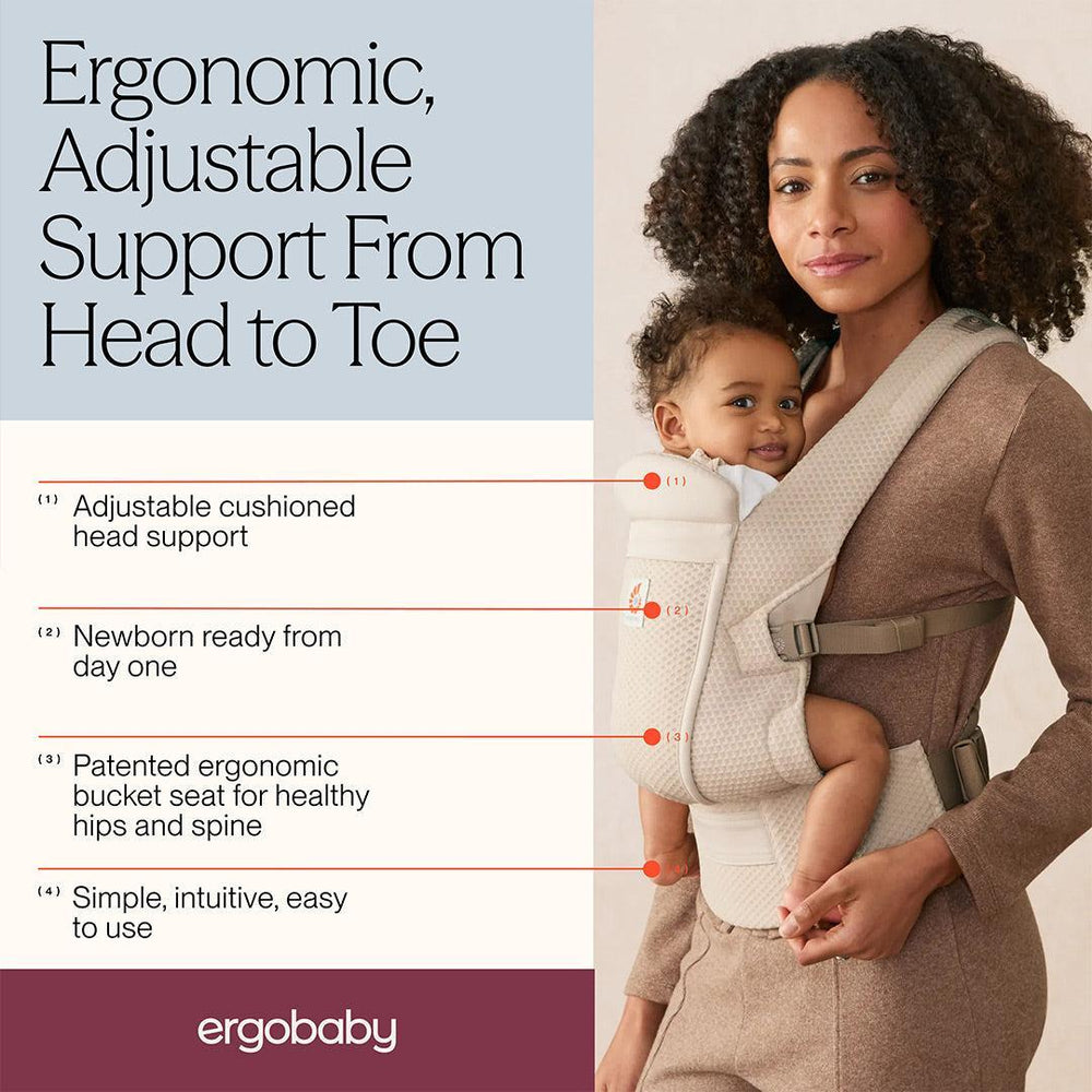Ergobaby Omni Lite Mesh Carrier - Natural Beige-Baby Carriers-Natural Beige- | Natural Baby Shower