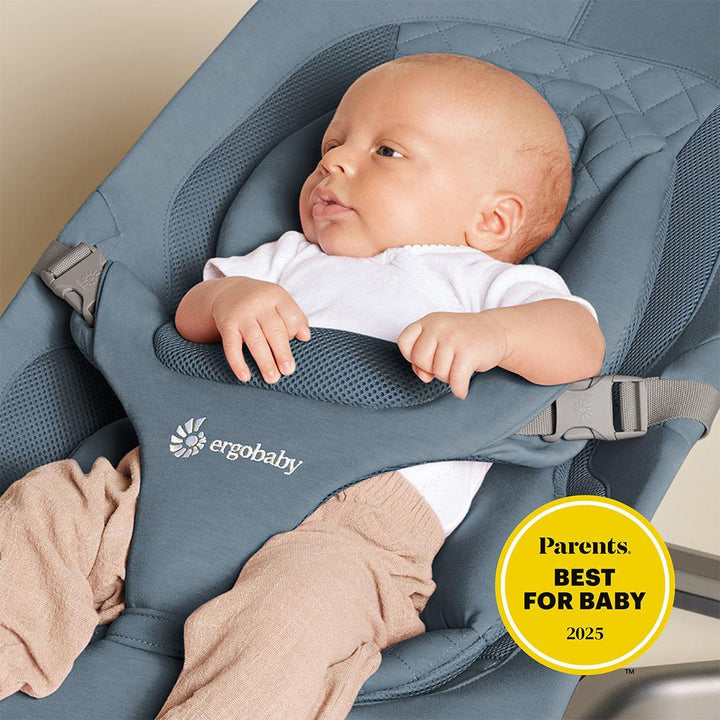 Ergobaby Evolve Baby Bouncer - Oxford Blue-Baby Bouncers-Oxford Blue-None | Natural Baby Shower