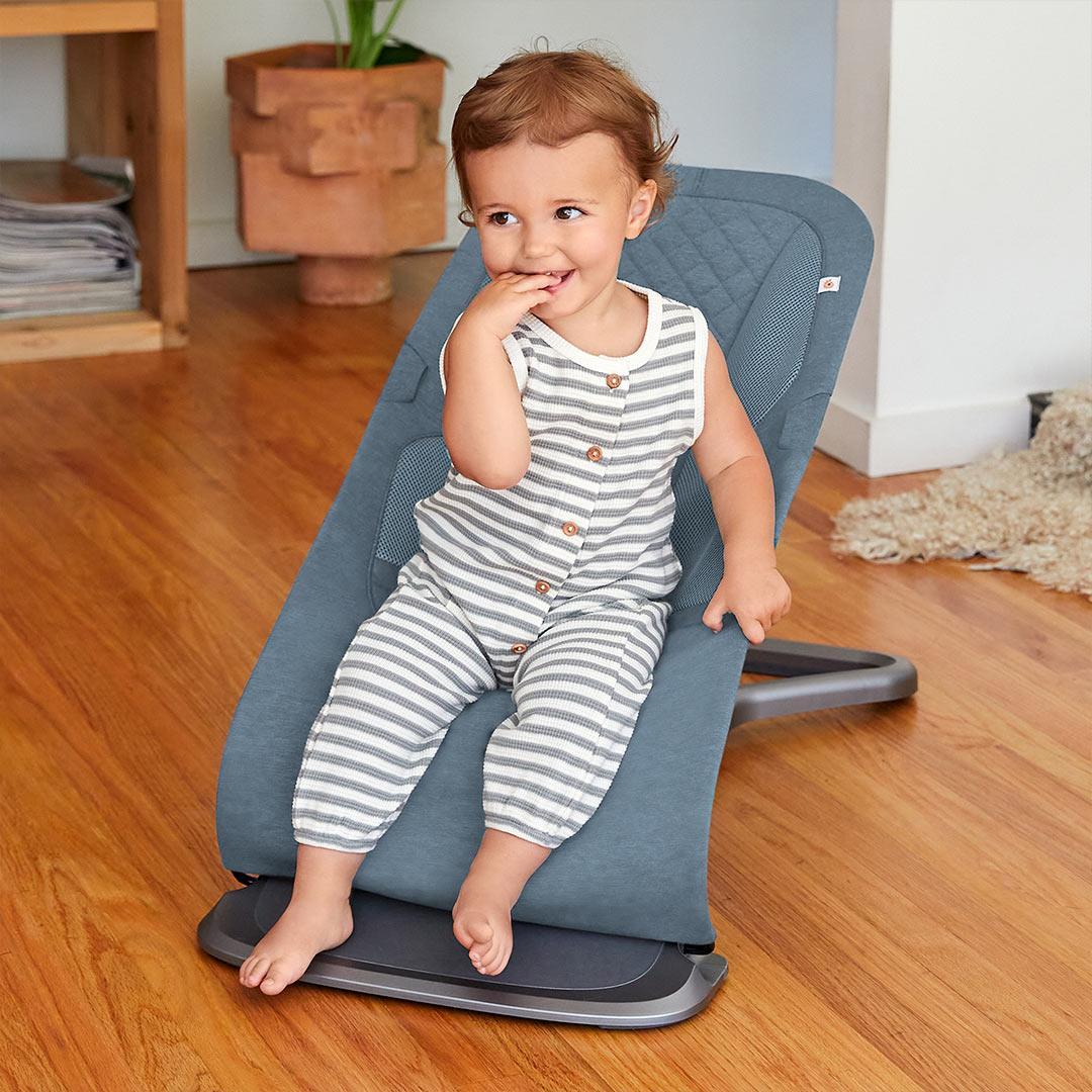 Ergobaby Evolve Baby Bouncer - Oxford Blue-Baby Bouncers-Oxford Blue-None | Natural Baby Shower