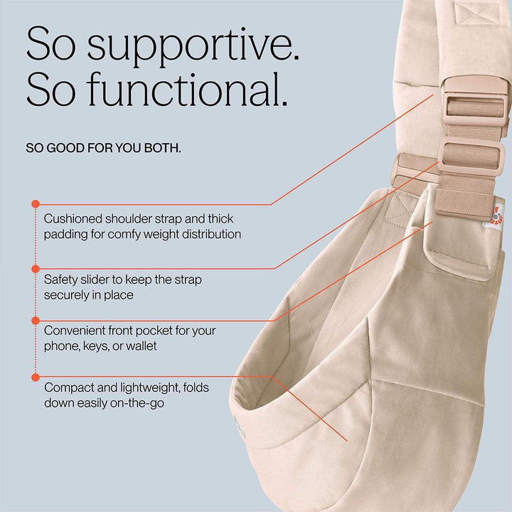 Ergobaby Upsie Sling Carrier - Natural Beige-Baby Carriers-Natural Beige-One Size | Natural Baby Shower