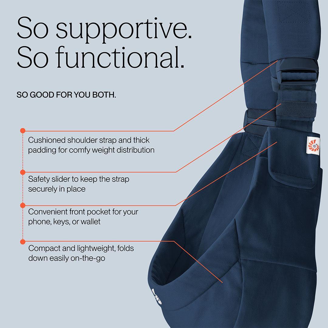 Ergobaby Upsie Sling Carrier - Midnight Blue-Baby Carriers-Midnight Blue-One Size | Natural Baby Shower