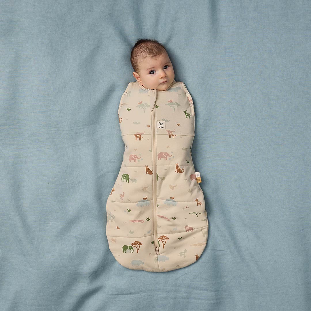 ergoPouch Organic Winter Cocoon Swaddle Sleeping Bag - 2.5 TOG - Savannah-Sleeping Bags-Savannah-0-3m | Natural Baby Shower