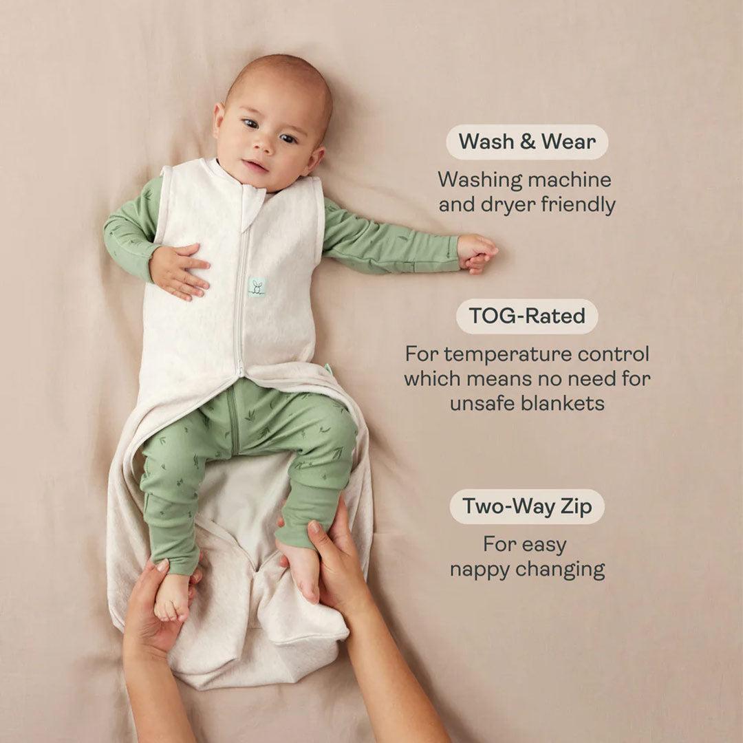 ergoPouch Organic All Year Sleeping Bag - Sage - 1.0 TOG-Sleeping Bags-Sage-3-12m | Natural Baby Shower