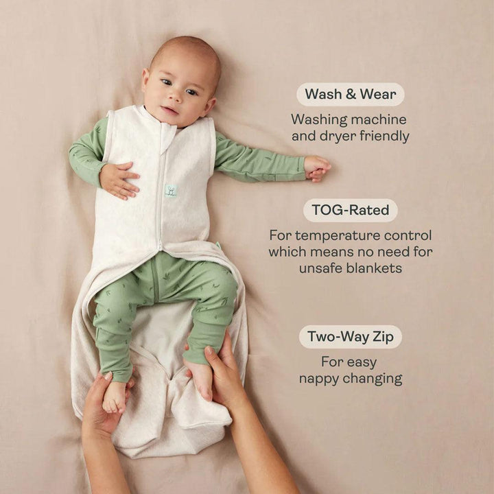 ergoPouch Organic All Year Sleeping Bag - Sage - 1.0 TOG-Sleeping Bags-Sage-3-12m | Natural Baby Shower