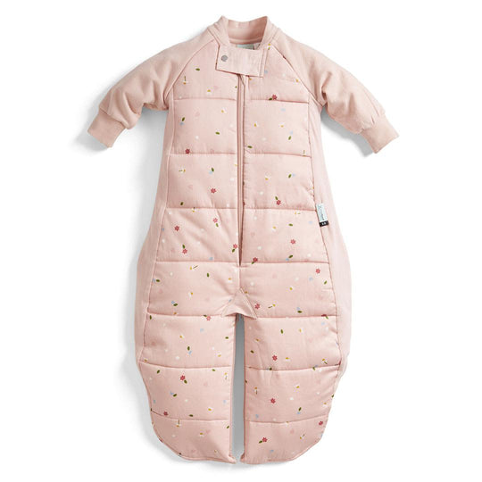 ergoPouch Organic Winter Long Sleeved 2 in 1 Sleeping Suit Bag - 2.5 TOG - Daisies-Sleeping Bags-Daisies-8-24m | Natural Baby Shower