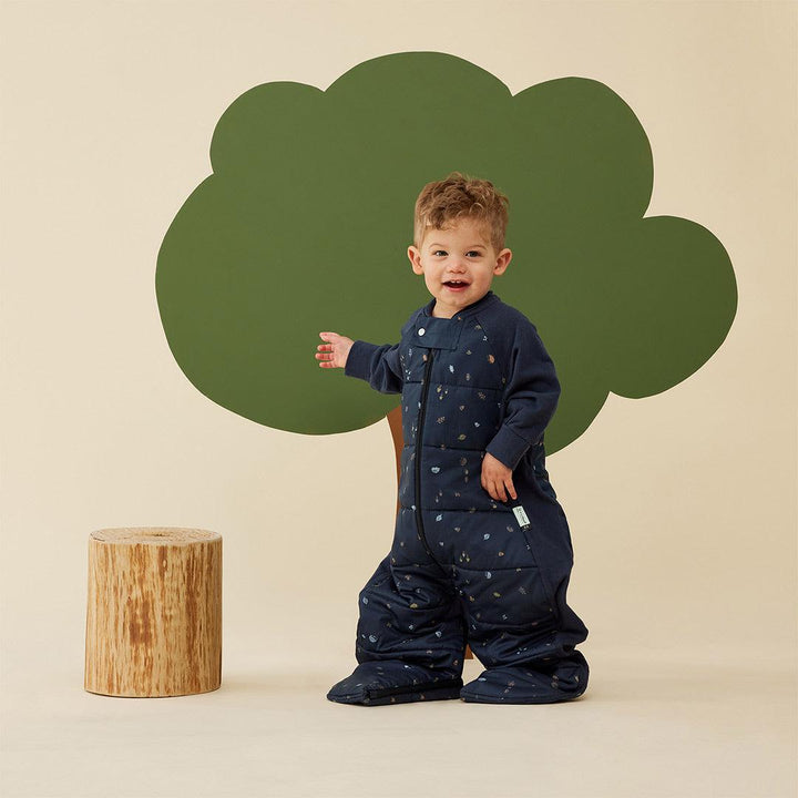 ergoPouch Organic Winter Long Sleeved 2 in 1 Sleeping Suit Bag - 3.5 TOG - Hedgehog-Sleeping Bags-Hedgehog-2-4y | Natural Baby Shower